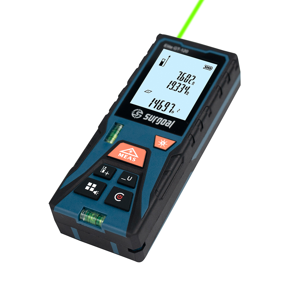 Industrial Laser Tape Measure - Лазерный дальномер 120 м с пузырьковым