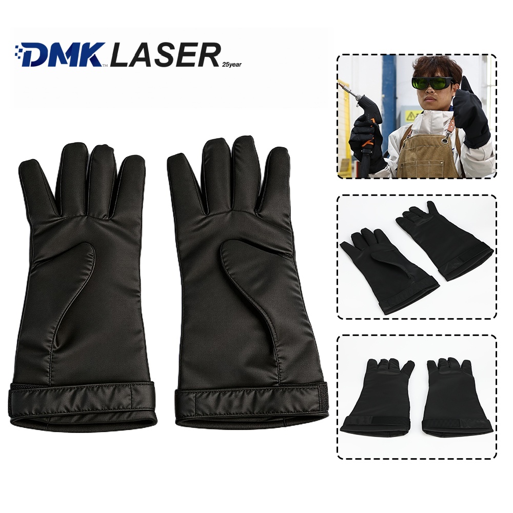 Fiber Laser Cutting Machine - Защитные лазерные перчатки DMK, черные, 75