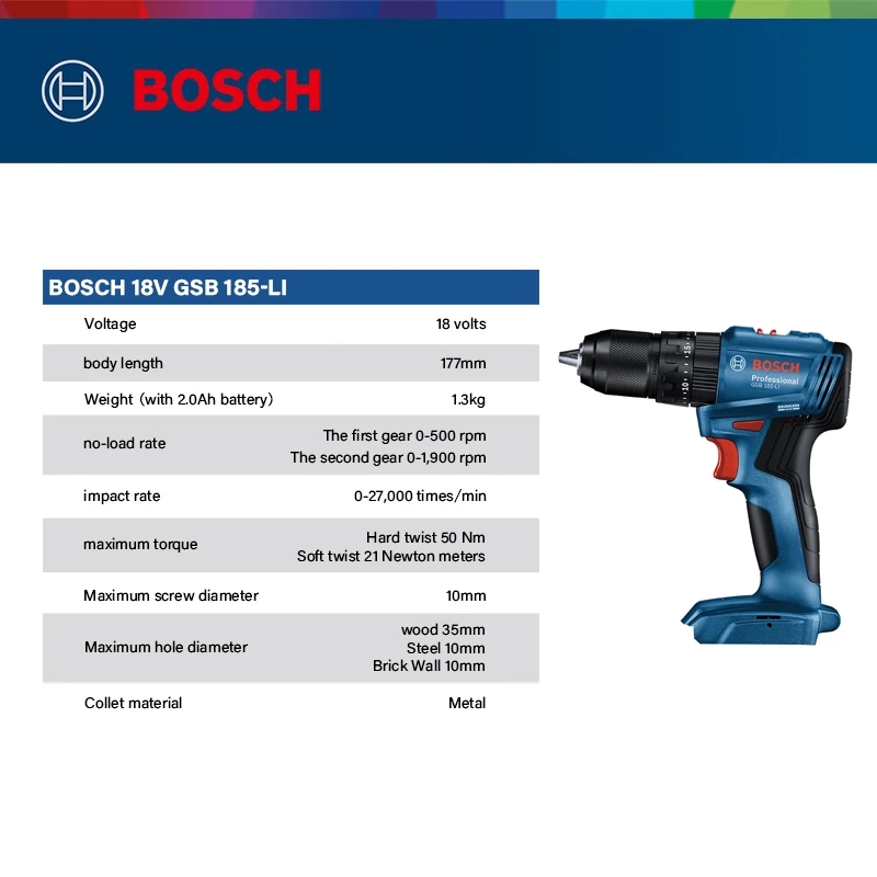Bosch Drill Gsb 18V - Бесщеточная аккумуляторная ударная дрель Bosch GSB