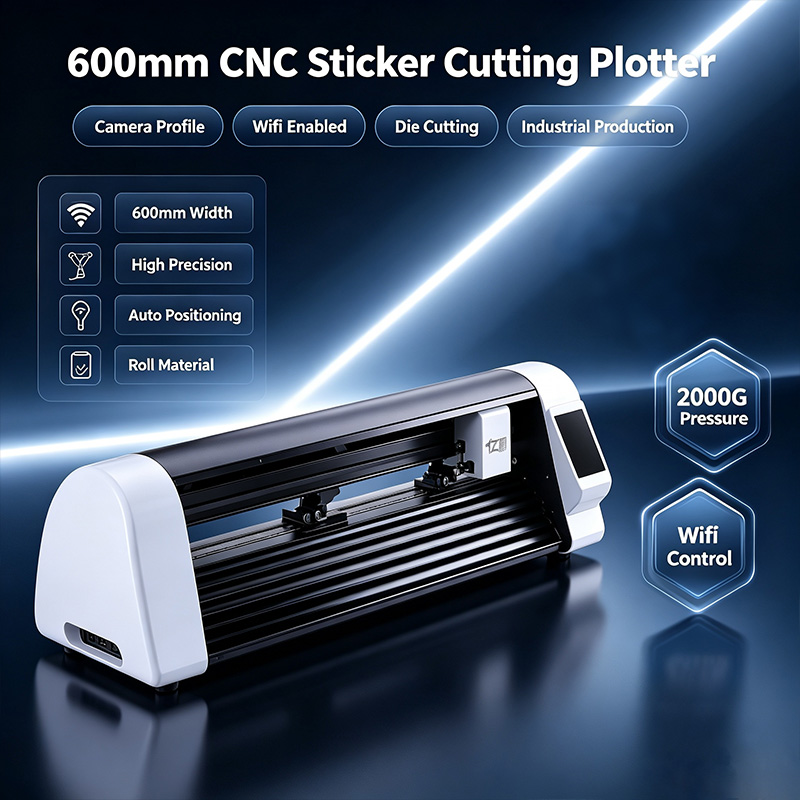 Industrial Laser Cutting Machines - 600-миллиметровый ЧПУ-плоттер для резки наклеек с