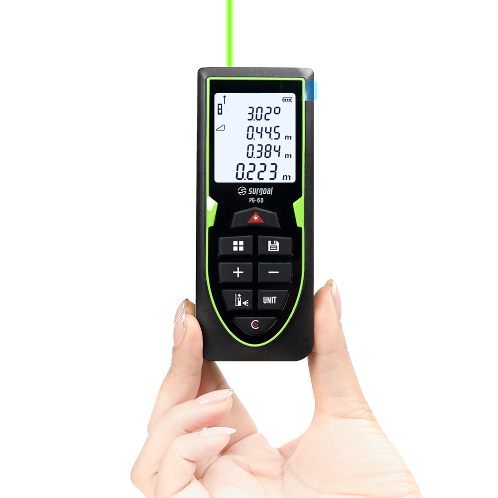 Зеленый лазерный дальномер 120 – обзор и цена Industrial Laser Tape Measure