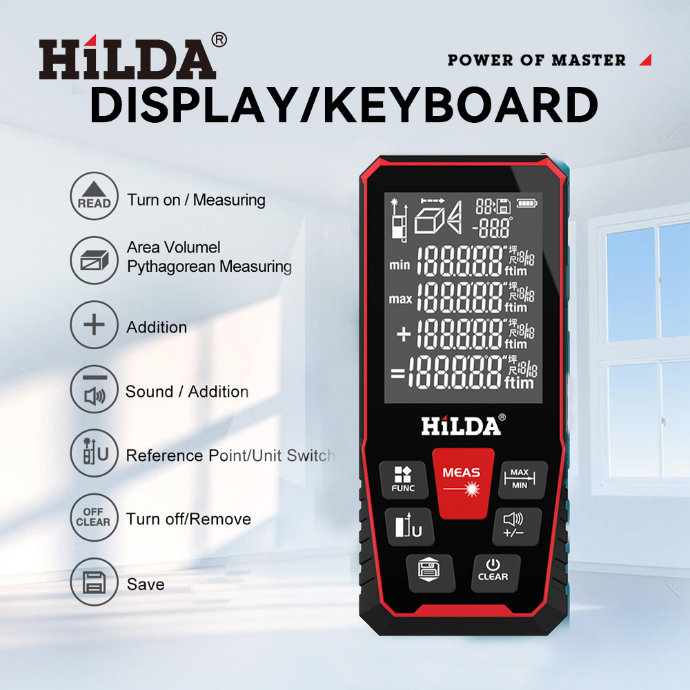 HILDA лазерный дальномер 50 м/ – обзор и цена Industrial Laser Tape Measure