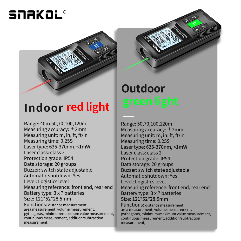 Лазерный дальномер Snakol 40 м – обзор и цена Industrial Laser Tape Measure