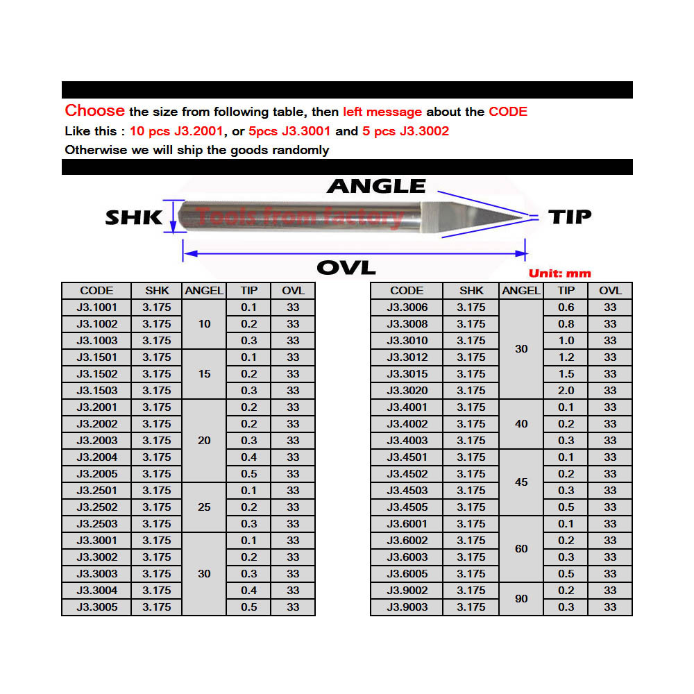 10 шт. 3,175 мм вольфрамовые Б – обзор и цена Cnc Router Bit