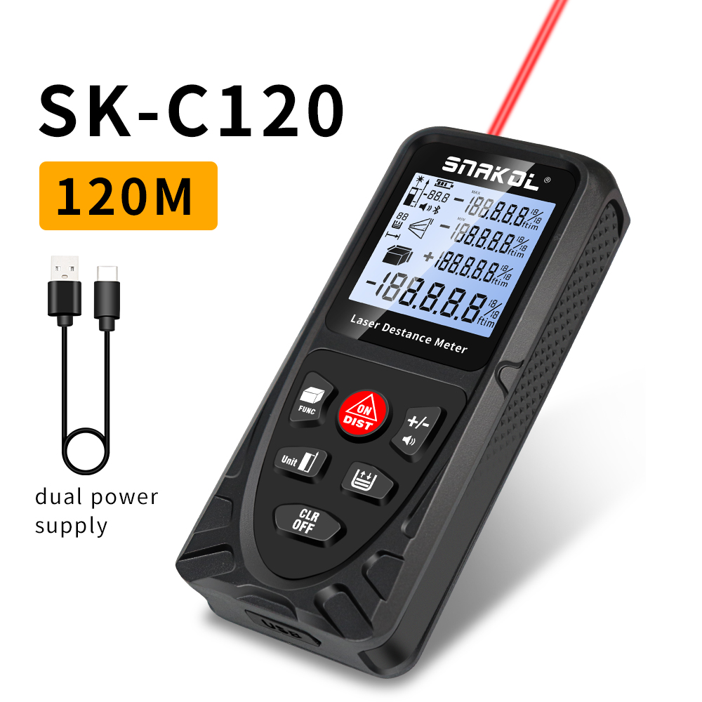 Лазерный дальномер SNAKOL 3-в- – обзор и цена Industrial Laser Tape Measure